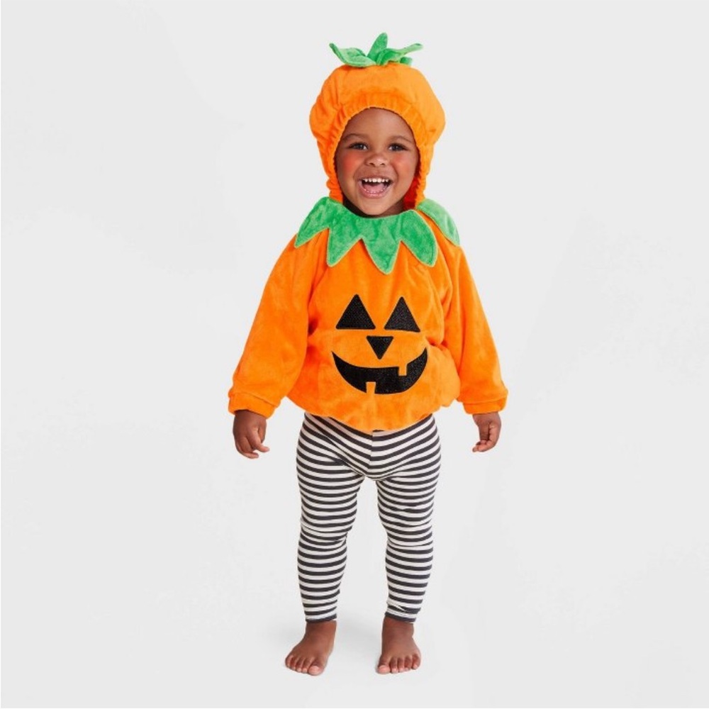 Pumpkin Costume for Kids - Orange and Green